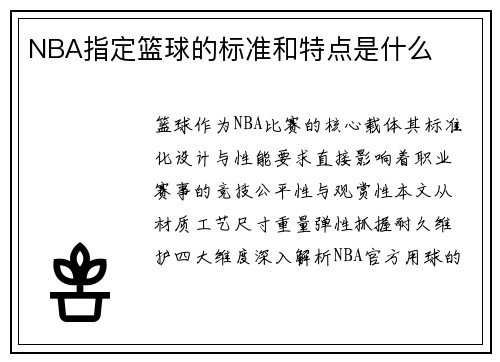 NBA指定篮球的标准和特点是什么